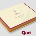 Pasha Four Seasons Plus 100% pure Egyptian cotton bedding set in luxury cream and burgundy box