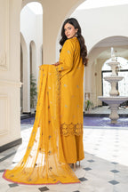 3-PC Unstitched Lawn Shirt Crinkle Embroidered Dupatta Nayab By Wania | WL-375