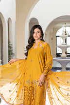 3-PC Unstitched Lawn Shirt Crinkle Embroidered Dupatta Nayab By Wania | WL-375