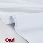 White cotton shirting fabric with 'COTTON XXII' and 'PLATINUM SHIRTING' text, ideal for sewing shirts